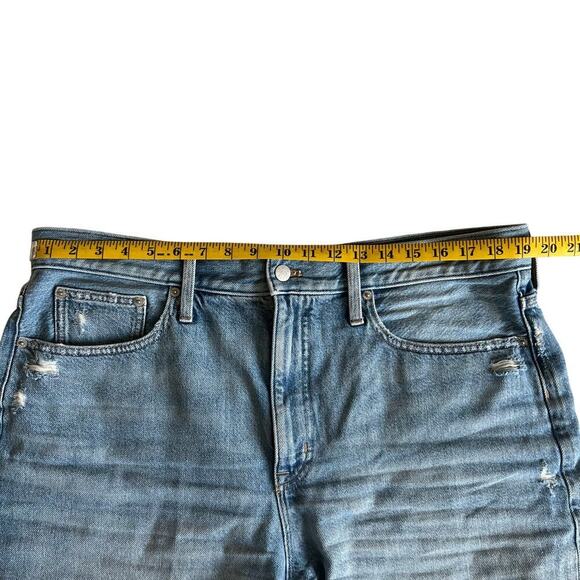 J.Crew Factory Women’s Denim Cutoff Shorts Sz 33 Distressed Raw Hem High Rise - Picture 5 of 7